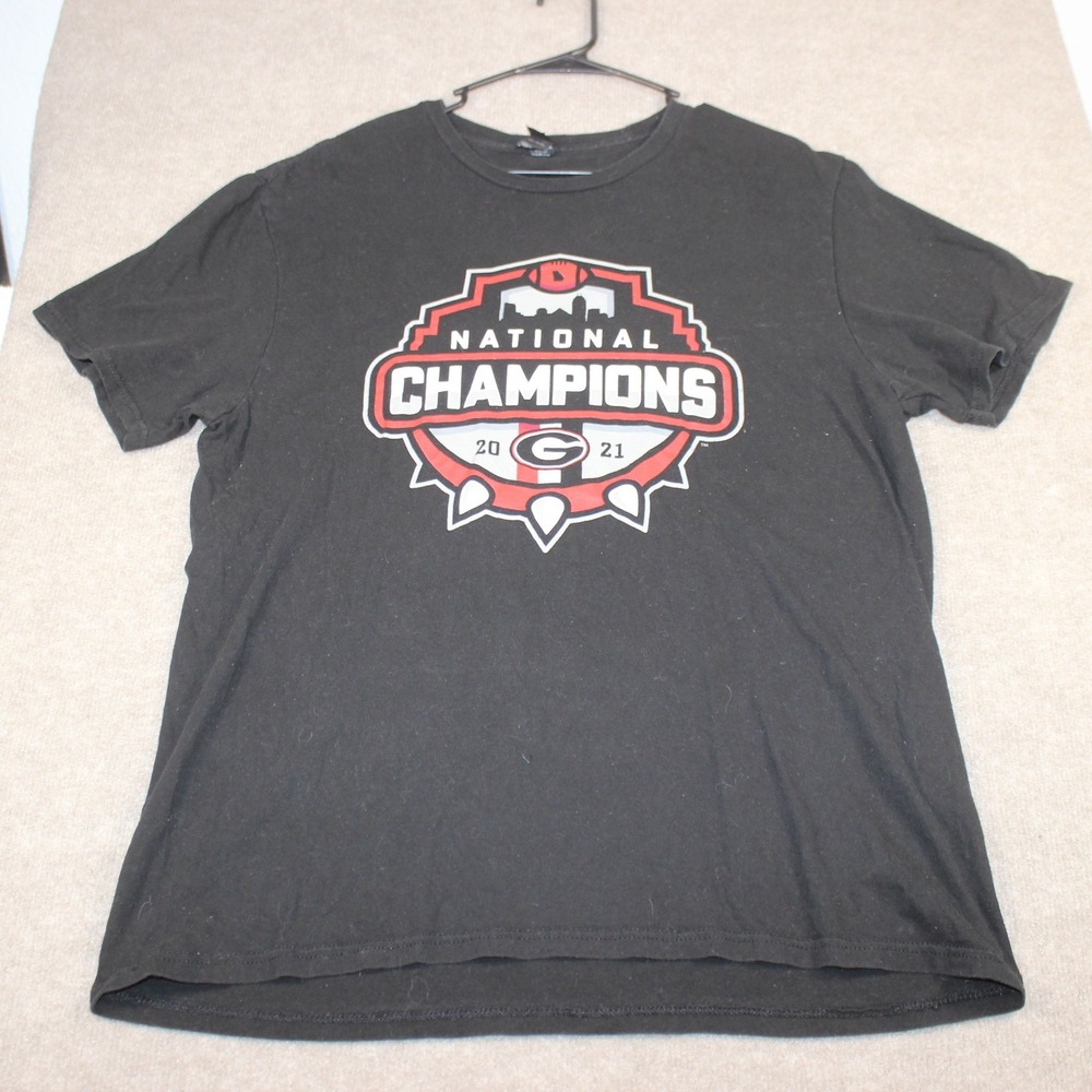 Georgia Bulldogs 2021 National Champions T-Shirt Mens XL Black District Tee